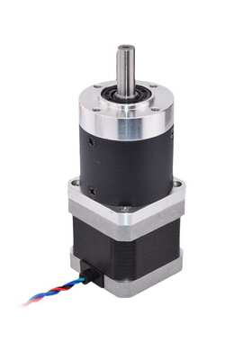 42步进电机17HS15-1684D-HG10 福得Nema17双出轴行星减速直流电机