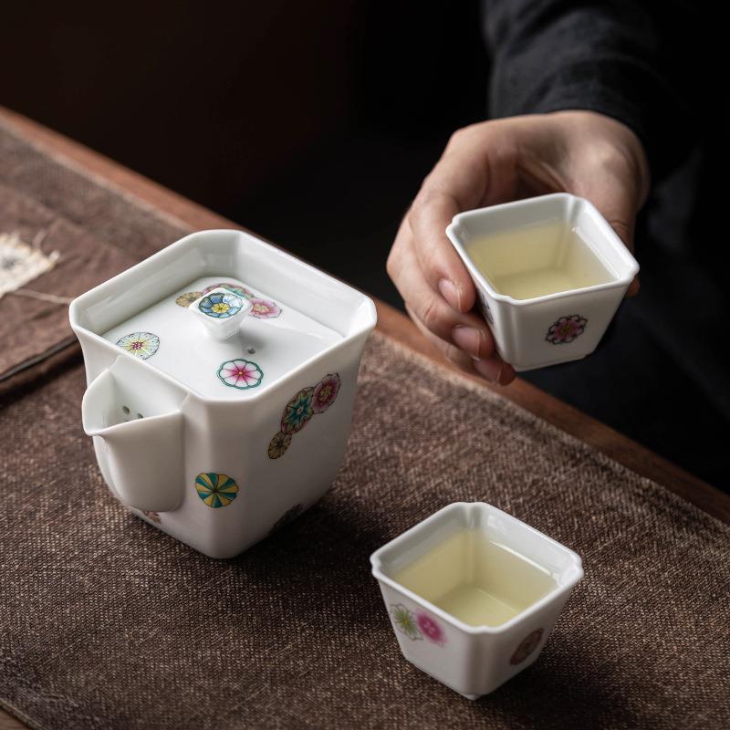 博言坊旅行茶具快客杯一壶二杯便携式盖碗小套户外功夫套装泡茶礼