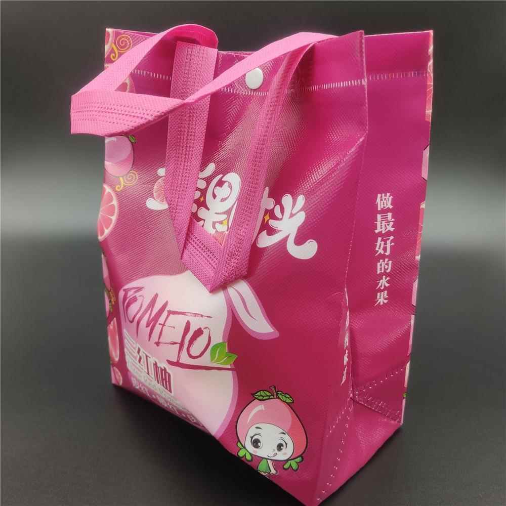 手提扣子无纺布3红三红柚水果包外包装子袋内包袋KHX塑料装袋有袋