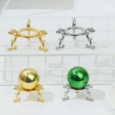 Handicraft Display Stand Sphere Stone Support Metal Holder