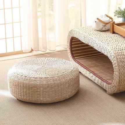 茶道团禅修垫草编坐垫编榻榻坐米垫飘WOY窗垫打拜佛蒲垫藤蒲草垫