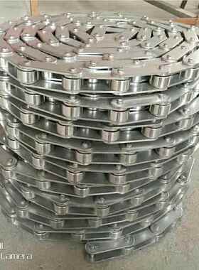 不锈滚子链 工业精密耐高ZQG温30条4双钢节距单双排大滚子输链送