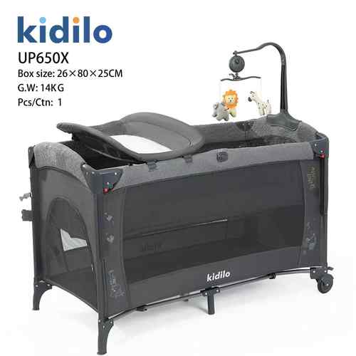 kidilo婴儿床折叠拼接大床bb床多功能新生儿便携式可移动宝宝床