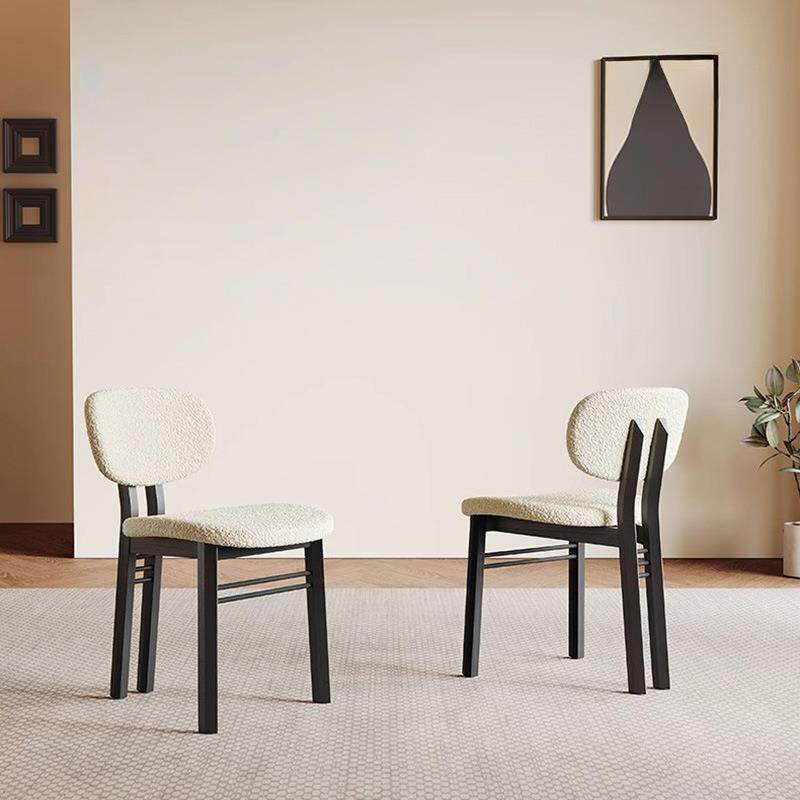 法式奶油风白色餐桌椅2024新款椅子家用客厅网红设计师款实木餐椅