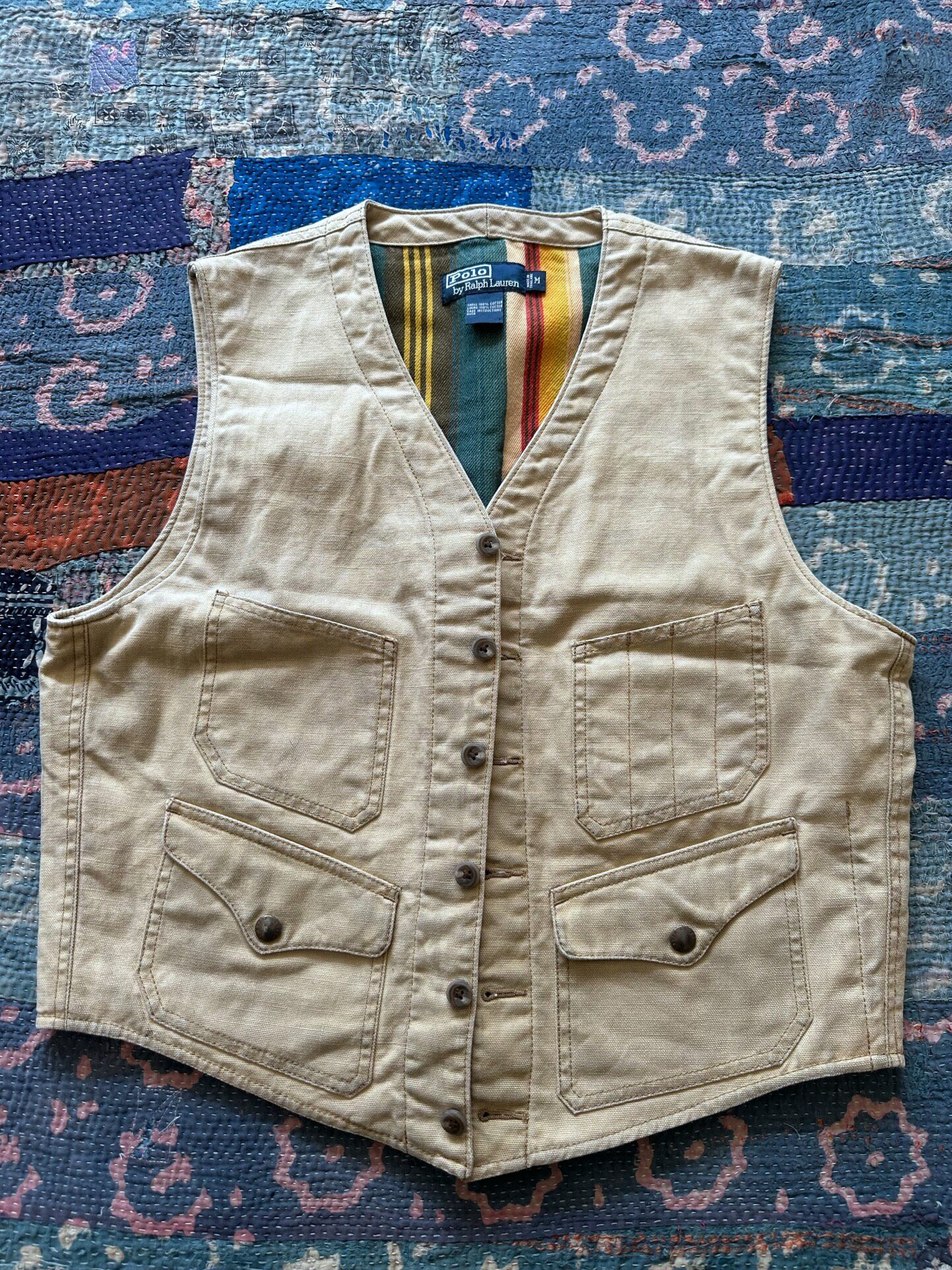 Polo Ralph Lauren Beige Distressed Vest