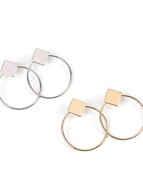 Jewelry Geometric Square Large Circle Earrings Jewelry Sequi