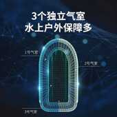 新款 皮划艇钓鱼专用船户外耐磨潜水小渔船 特厚自动充气船充气式