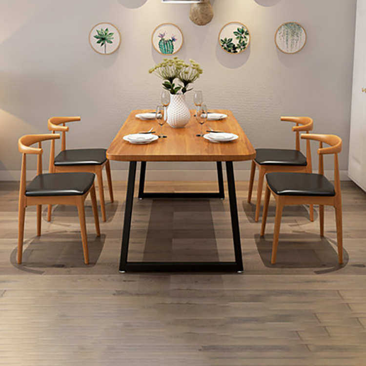 现代简约全实木餐桌 餐厅酒店个性桌子家用经济多人吃饭桌