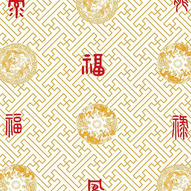 中式壁纸电视背景墙福字书法墙纸玄关书房茶楼酒店字画新古典墙纸