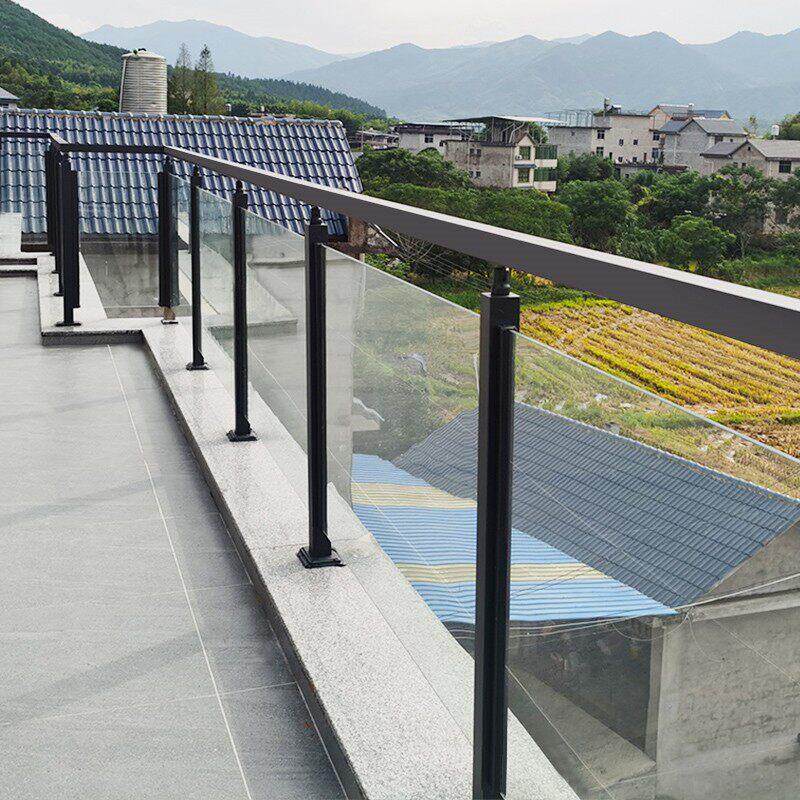 玻璃楼梯扶手不锈钢立柱室内家用农村自建房楼梯露台简约阳台护栏