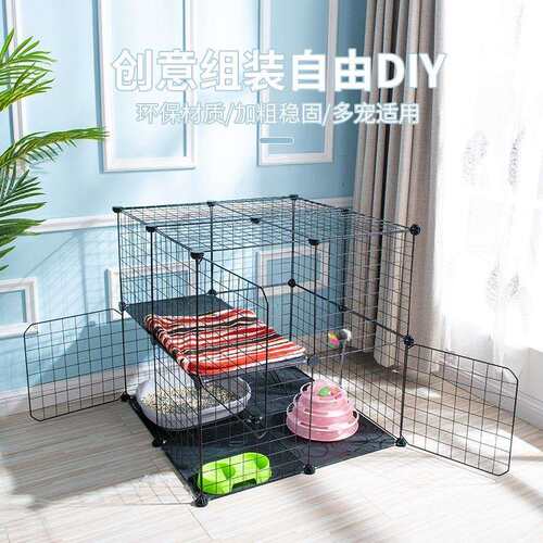 猫笼子家用塑料狗围栏猫舍双层狗笼猫栅栏防跳猫围栏室内宠物围栏