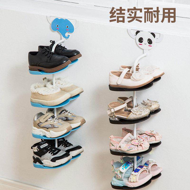 儿童挂式鞋架小型卡通家用门口鞋子专用收纳架日式省空间小孩