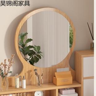 梳妆台女孩卧室红化妆台小户型卧室A102现网带灯奢轻收纳柜一体桌