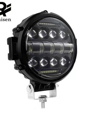 跨境电商爆款 69W 7inch LED 新款带日行灯前杠射灯 透镜款行驶灯