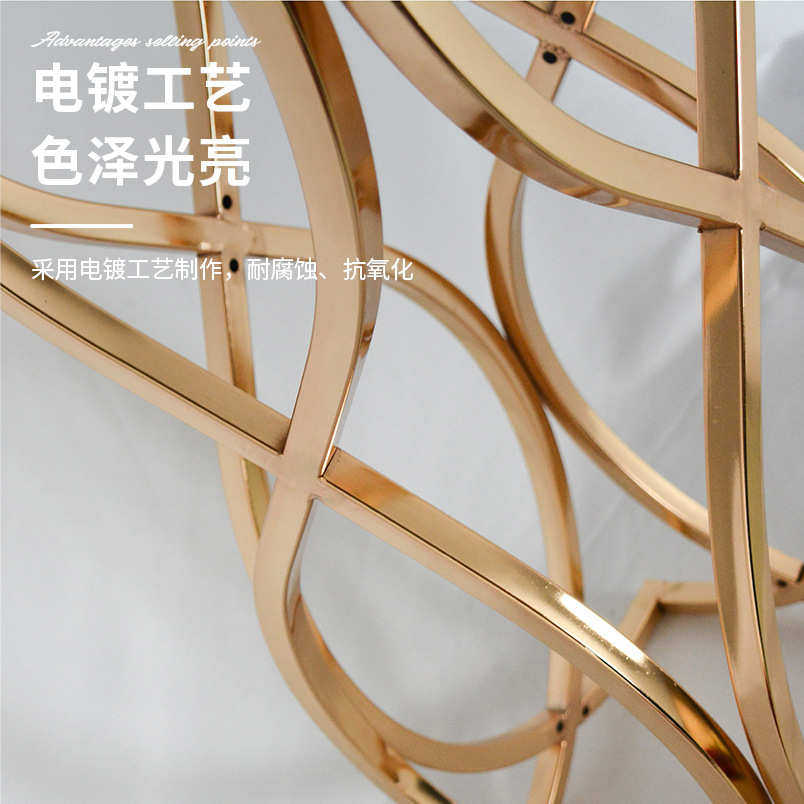 新款轻奢花架 婚庆迎宾场景布置花架路引 金色镂空桌花器装饰摆件,家居饰品,花瓶,淘宝优惠券,粉丝福利购,淘宝优惠卷