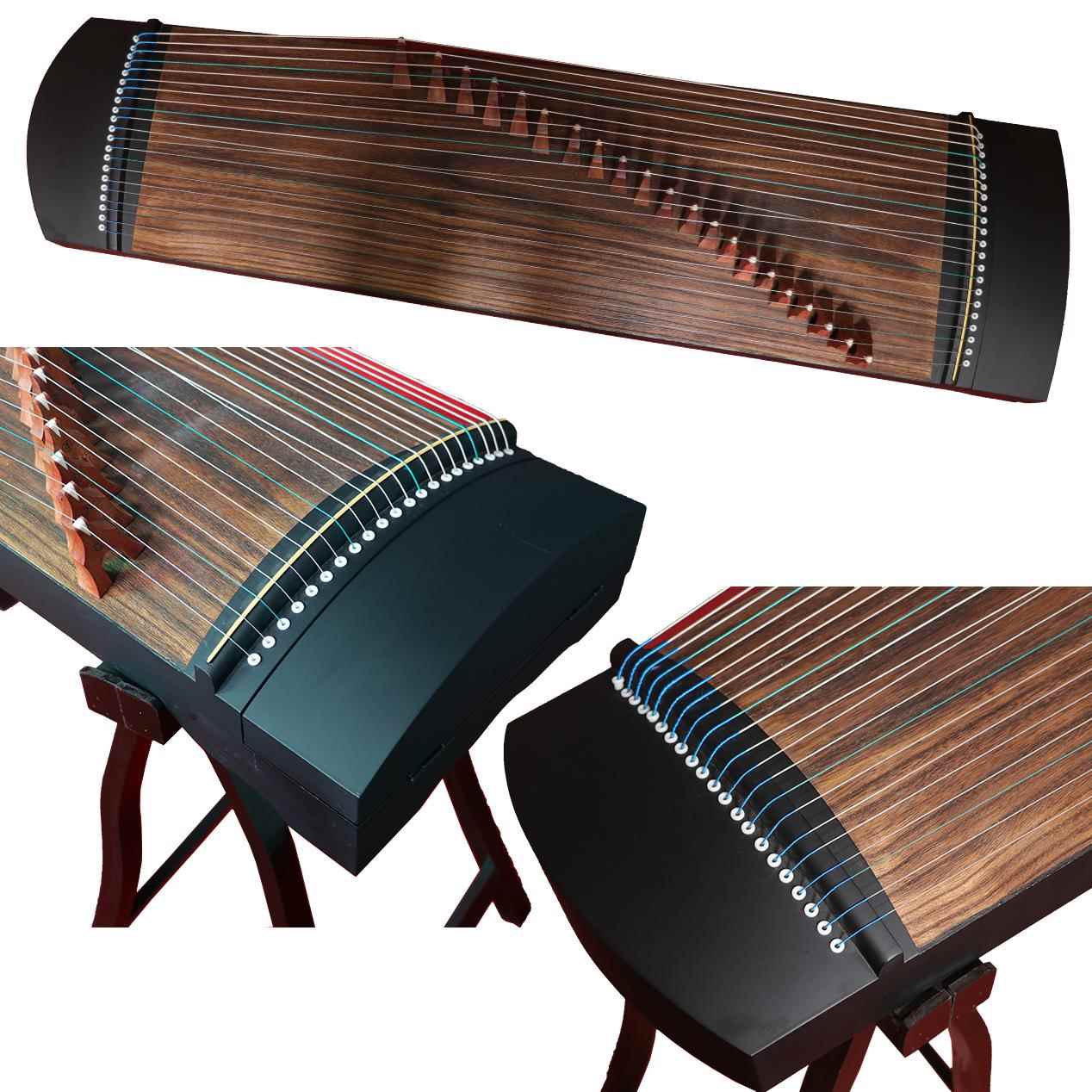 高档演奏考十式级国家标准63古筝琴教学黑檀初学125木1便携小古筝