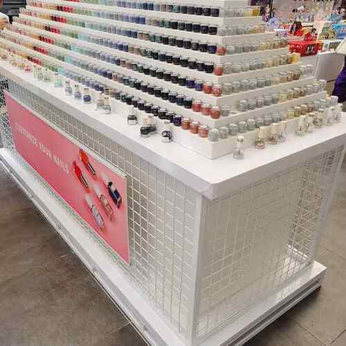 穿柜戴美甲子美甲油展39726示柜中岛促柜漆销烤展示柜台陈列货架