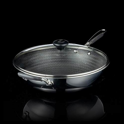 MEYER/美亚不锈钢蜂窝不沾炒锅平底锅不沾锅家用蛋牛排煎锅电磁炉