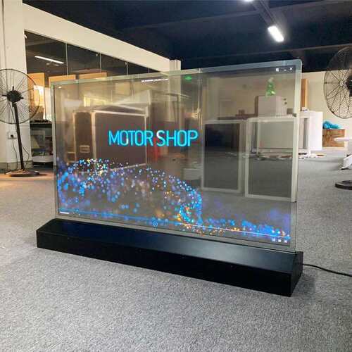 55寸自发光透明OLED显示屏超薄OLED触摸透明橱窗拼接屏显示器