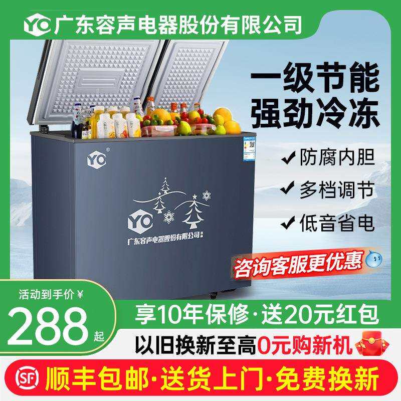 适用冰柜家用小型雪糕冷冻柜冷藏两用商用迷你无霜租房用双温一级