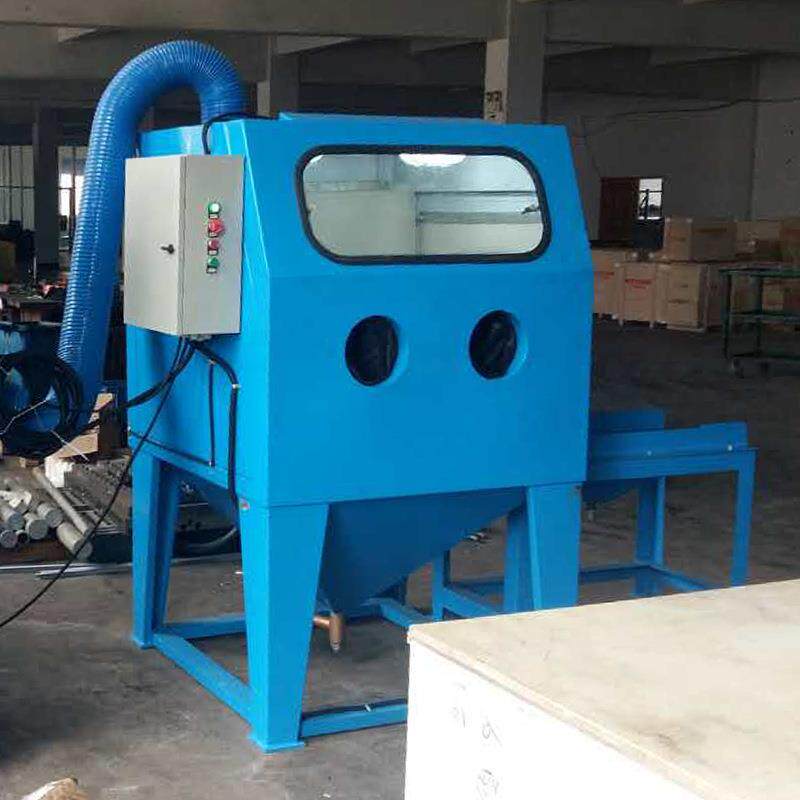 小型手动除锈模具干式喷砂机无尘箱式打沙设备手动干式喷砂机