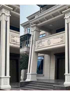罗马柱柱子门厅柱方柱造型模板回纹新中式建筑别墅大门水泥模具