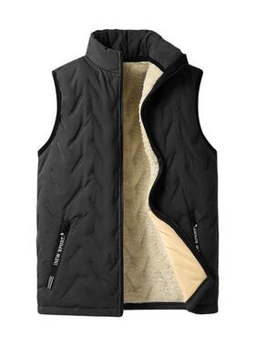 Z 12681 Ultrasonic Winter Men's Fleece Vest Set 保暖羊羔绒马