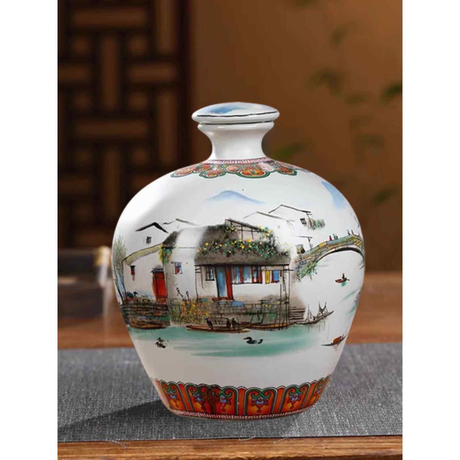 景德镇陶瓷空酒瓶酒缸1.8公斤斤5公斤覆古家用密封酒瓶隐藏酒缸酒,餐饮具,家用酒壶,淘宝优惠券,粉丝福利购,淘宝优惠卷