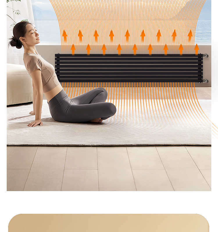 Радиатор отопления sd670t暖气片松尚横挂钛镁铝铜铝超矮超长家用水暖集中自主散热片