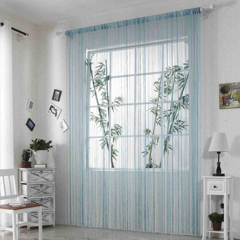 单色金银丝线帘家用客厅卧室挂帘门帘窗帘隔断屏风婚庆道具流苏帘