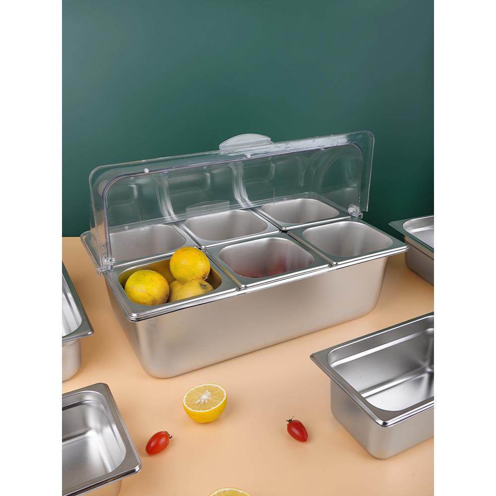 防尘罩翻盖摆摊透明盖子长方形卤菜展示盘保鲜盖不锈钢双层调味盒,餐饮具,盆,淘宝优惠券,粉丝福利购,淘宝优惠卷