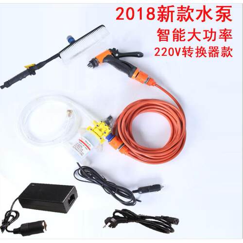 车载洗车器12v水泵 高压微型洗车水泵220V car washer家用洗车机