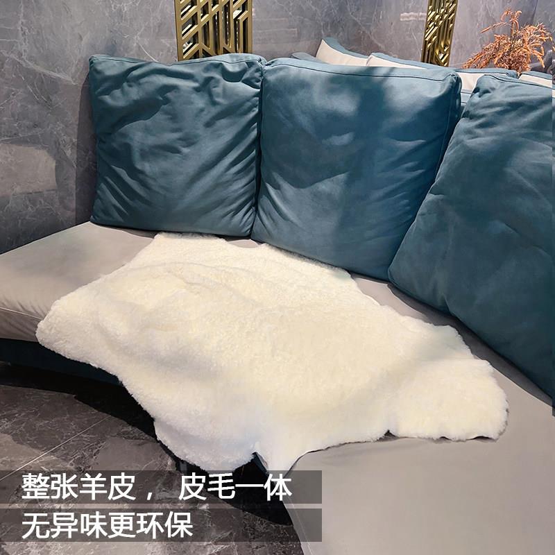 整张羊皮沙发垫卧室毛毯地毯家用羊毛坐垫皮毛一体飘窗垫颗粒羊毛