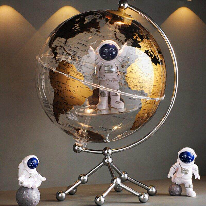 地球仪摆件轻奢高级感宇航员太空人男孩生日礼物儿童房间装饰乔迁