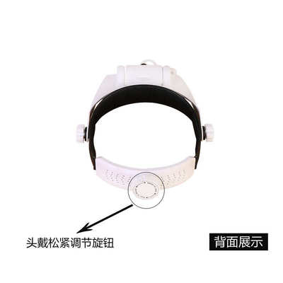 新款头戴式带灯放大镜多种倍率老人阅读美容钟表维修多用途81000G