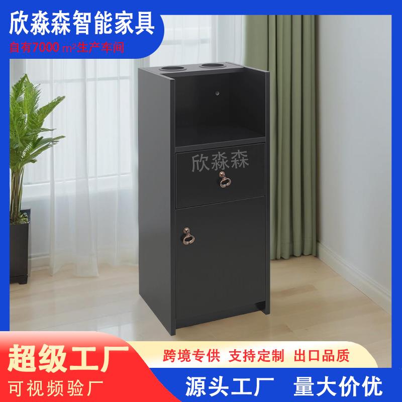 理发店工具柜发廊专用立地式剪发置物架工具台实木多功能美发柜子图片