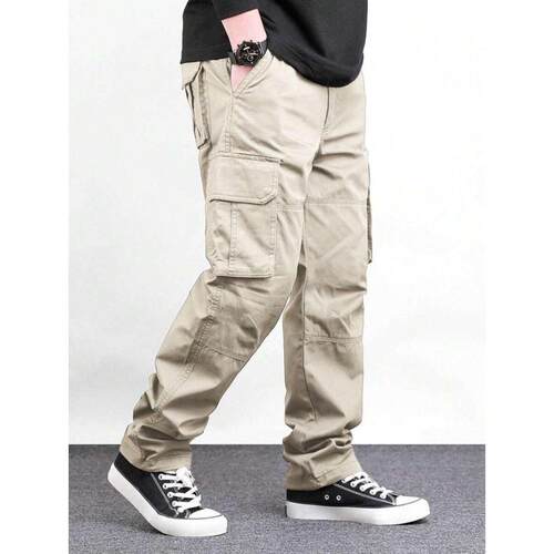 H 94637 Vintage straight cargo pants 美式复古直筒工装裤