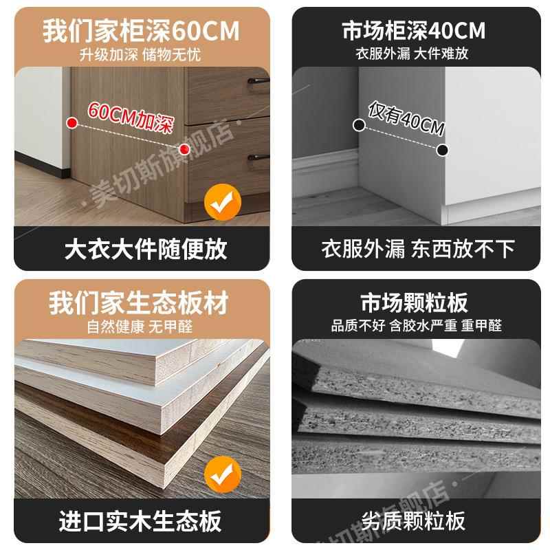 J^儿可童衣柜家卧室用五无品牌/门柜子出租房用可定大小户型收纳