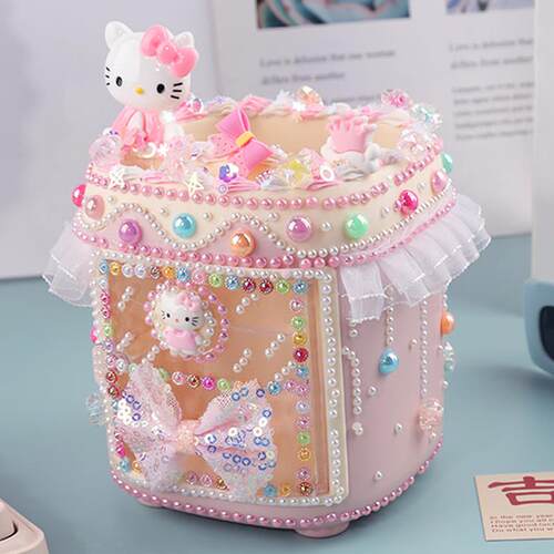 儿童手工diy笔筒 女生可爱桌面收纳盒奶油胶自制作玩具礼品材料包