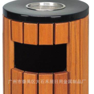 厂家直销钢木垃圾桶公园高脚垃圾桶户外垃圾桶