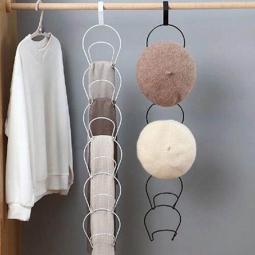Metal Hat Storage Rack Hangable Multifunctional Door Back