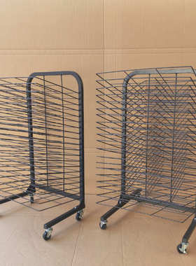 晾画架画纸收纳架8KA4A3美术纸摆放学校幼儿园专用带轮铁艺纸货架