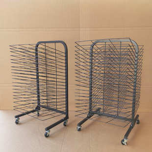 晾画架画纸收纳架8KA4A3美术纸摆放学校幼儿园专用带轮铁艺纸货架
