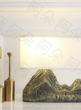 美式客厅树脂树脂台灯现代办公桌样板房卧室现代床头装饰灯1324