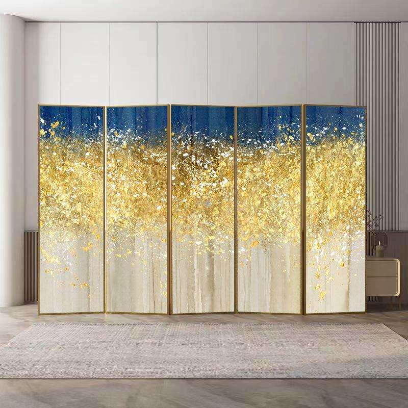 YILP现代简约餐轻奢铝合金屏风隔断客厅酒店办公室移动折可叠折厅