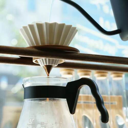 日本原装进口ORIGAMI折纸滤杯S号手冲咖啡木托陶瓷滤杯V60蛋糕杯