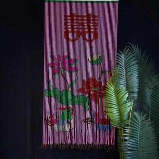 纯手工门帘玄关隔断珠帘挂帘家用屏风卫生间装 新款 饰帘成品