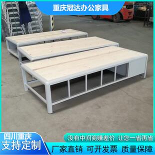 四川重庆看守所加厚床监狱床钢制铁艺单人单层床监舍劳教所铁架床