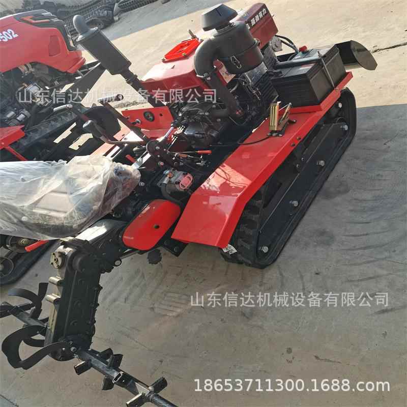 100-120马力水旱两用履带拖拉机可选推土铲播种双铧犁装载铲挖斗