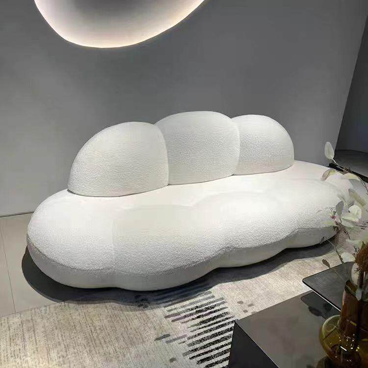 小户型客厅布艺沙发设计师沙发现代简约异形服装店云朵沙发